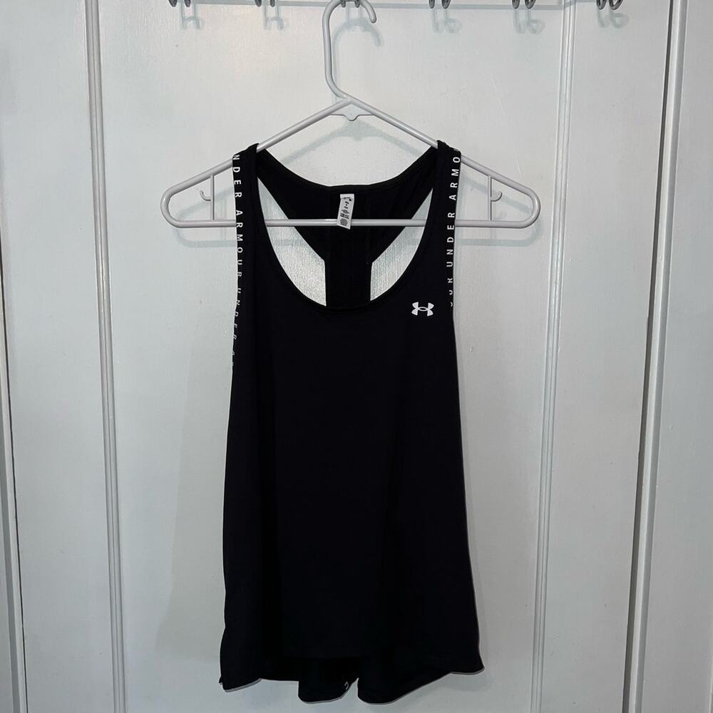 New UA women's Knockout Athletic Logo RacerbackTank Black size S